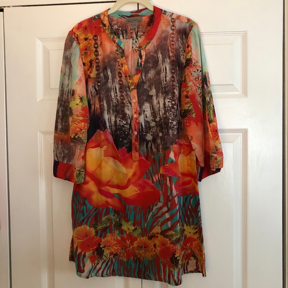 Multi color lightweight tunic or dress